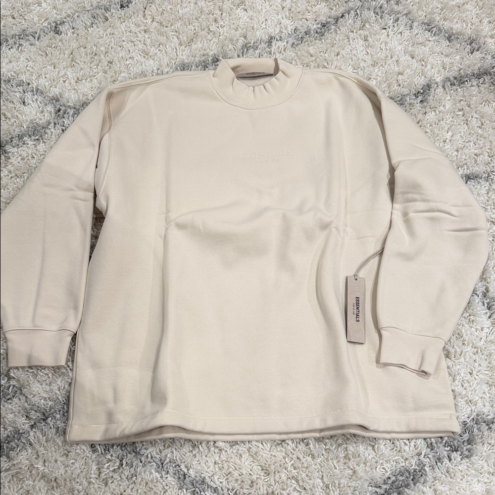Essentials Men's Turtleneck Sweater in Egg Shell